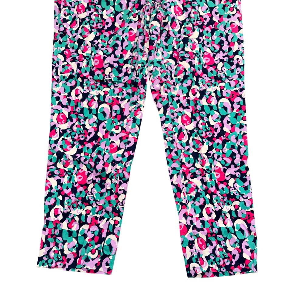 Pappagallo Womens Multi Color Abstract Print Cropped Straight Leg Pants Size 10 - Picture 3 of 8